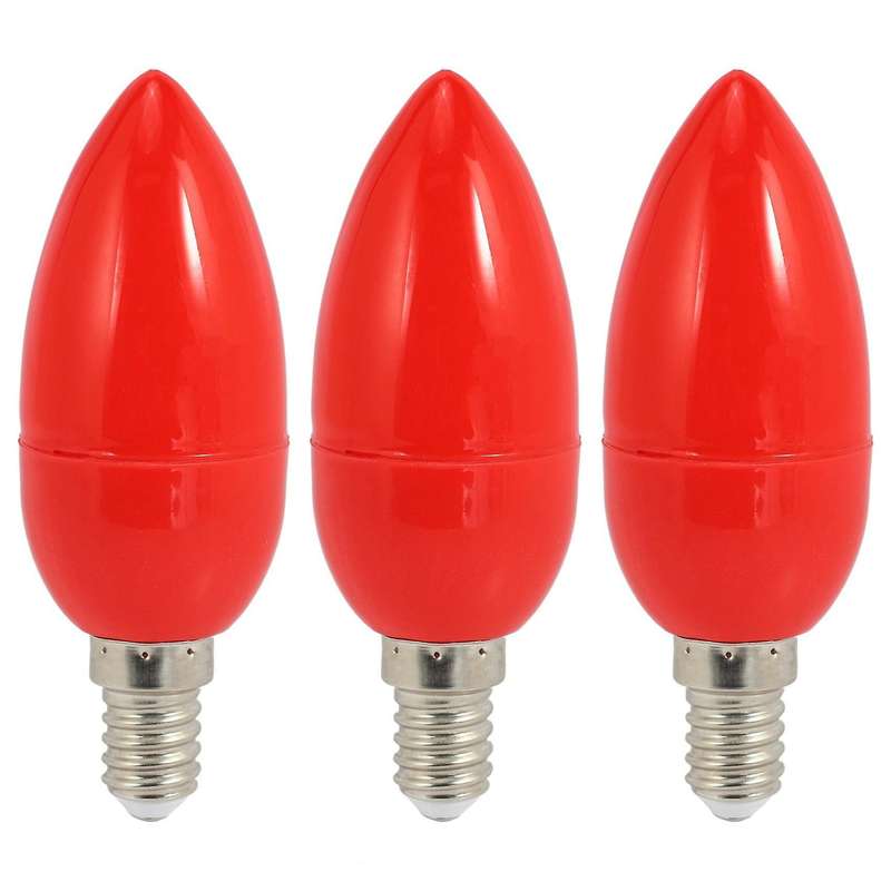 Led Candle Light Bulbs Red Fortune Lamp God Lights Energy Saving,e14