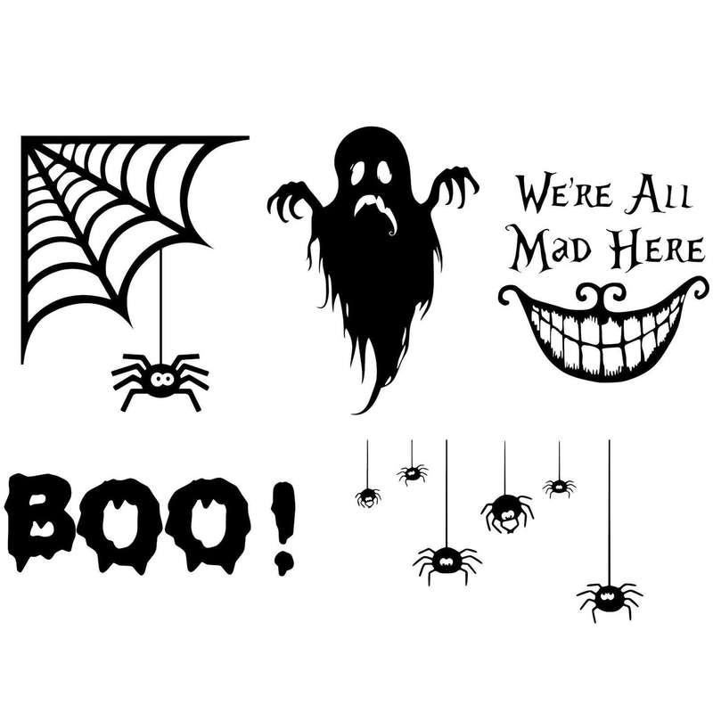 5pcs Halloween Decorations 3d Pvc Halloween Party Diy Decor Bar Room