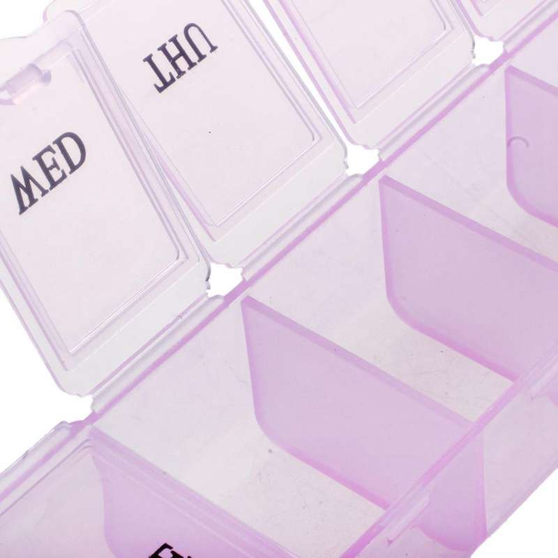 7day Weekly Pill Box Medicine Compartments Vitamin Storage Travel Kit