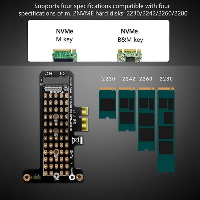 Ph41-x1 M.2nvme Ssd to Pciex1 Transfer Expansion Card Expansion