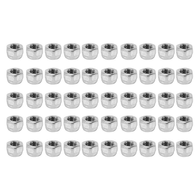 M3 X 0.5mm 304 Stainless Steel Nylock Nylon Insert Hex Lock Nuts 50x