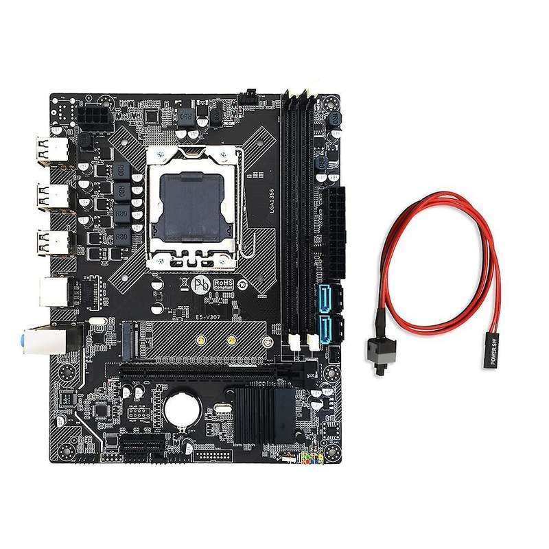 X79 Motherboard Hm65 Lga1356 Cpu 2xddr3 Reg Ecc Ram M.2 Nvme Sata3.0