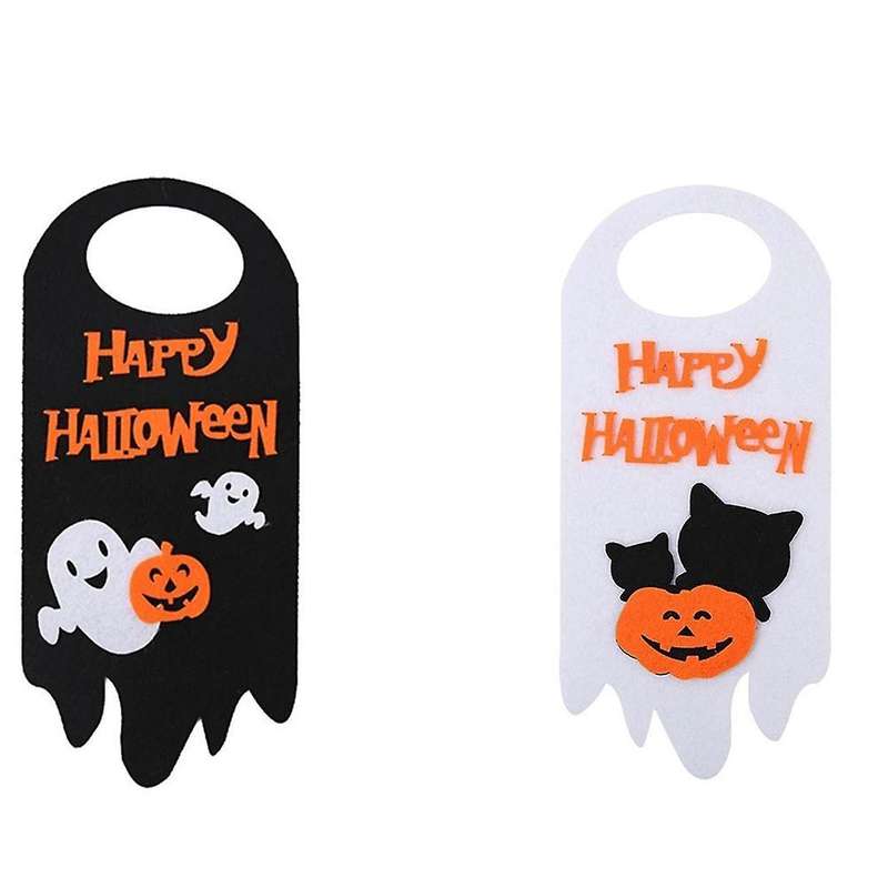 Halloween Felt Door and Window Pendant Home Decoration Skull Tag