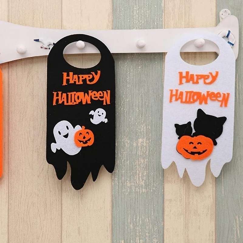 Halloween Felt Door and Window Pendant Home Decoration Skull Tag
