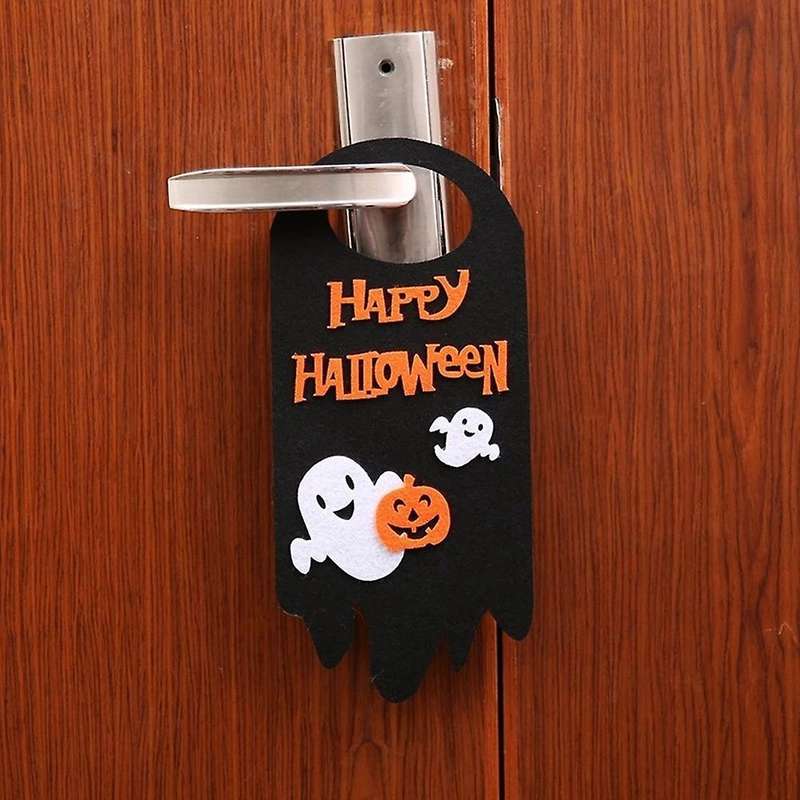 Halloween Felt Door and Window Pendant Home Decoration Skull Tag