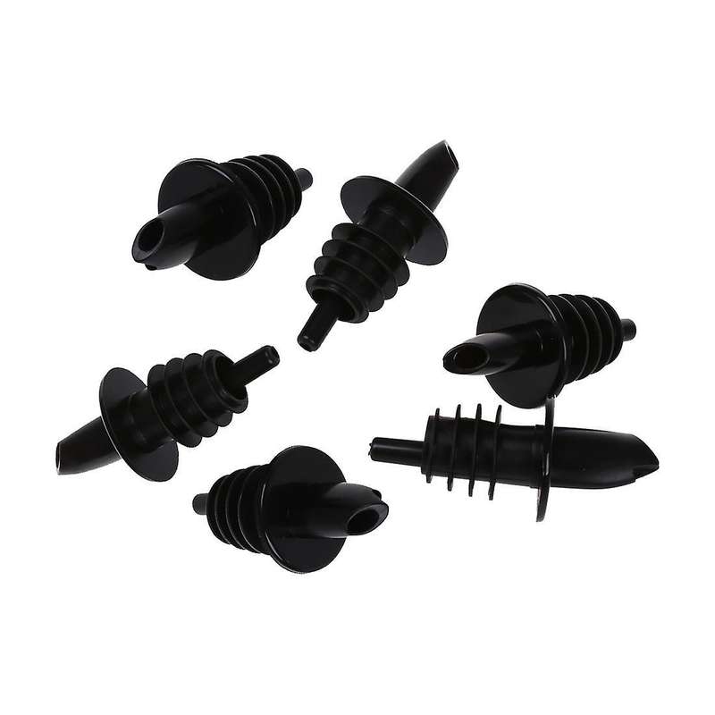 6pcs Plastic Free Flow Liquor Spirit Bottle Pourer Bar Wine Cocktail Drinks