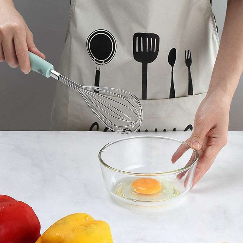 1pcs Mixing and Mixer,whisk Egg Beater Soft Grip for Kitchen,green