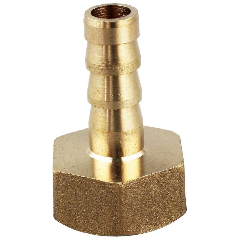8mm Hose Brass Straight Barb Barbed Connector 3/8" Pt Female Thread