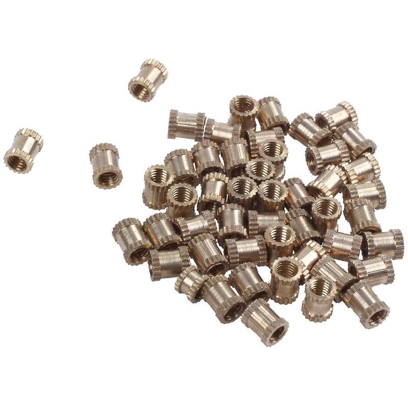 Injection Molding 3mm X 5mm X 4mm Fittings Knurl Thread Inserts 50pcs