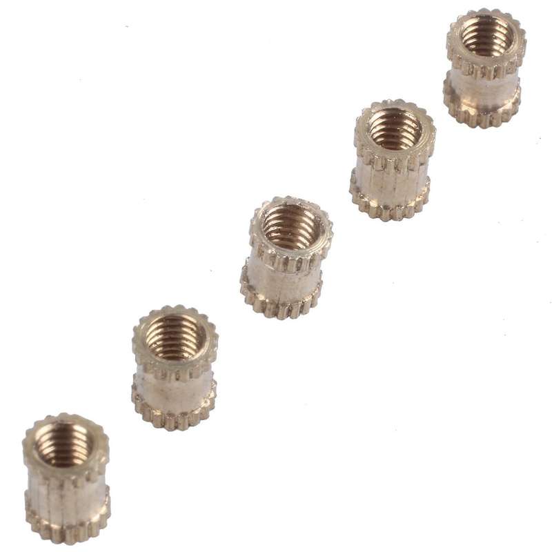 Injection Molding 3mm X 5mm X 4mm Fittings Knurl Thread Inserts 50pcs