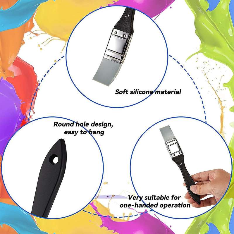 Silicone Color Shaper Brush Water Based Painting Tool, 1 Inch