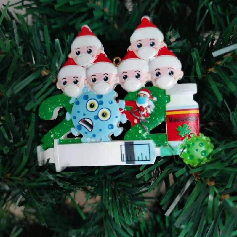 Christmas Tree Pendant Survivors Masks Snowman Crafts (family Of 1)