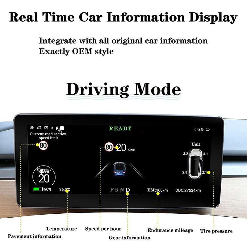 8.8 Inch Smart Screen for Tesla Model 3 Y with Carplay and Android