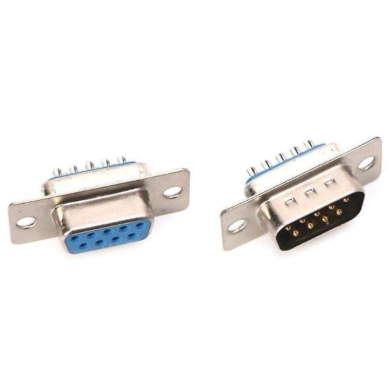 5pairs 10pcs Db9 Male and Female Solder Serial Port Plug Connectors