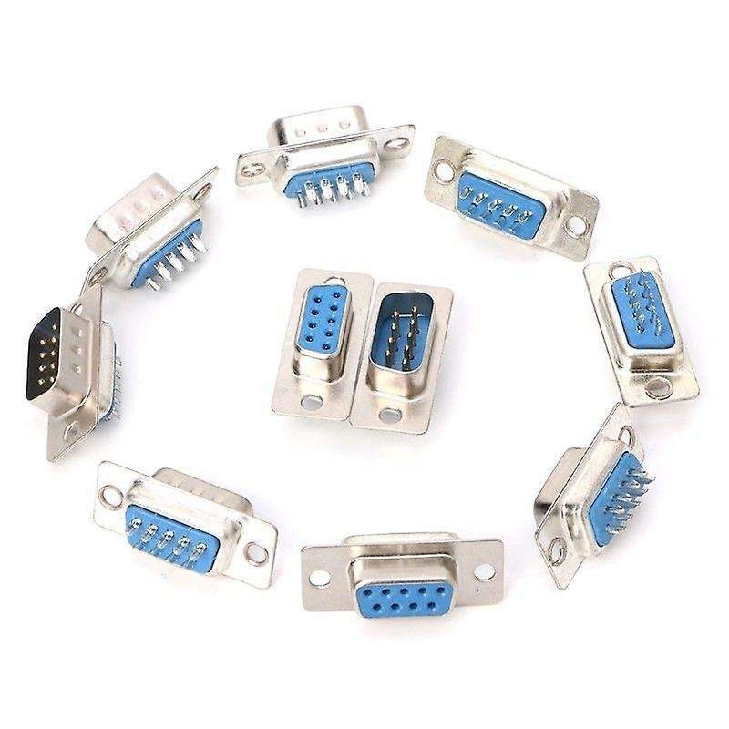 5pairs 10pcs Db9 Male and Female Solder Serial Port Plug Connectors