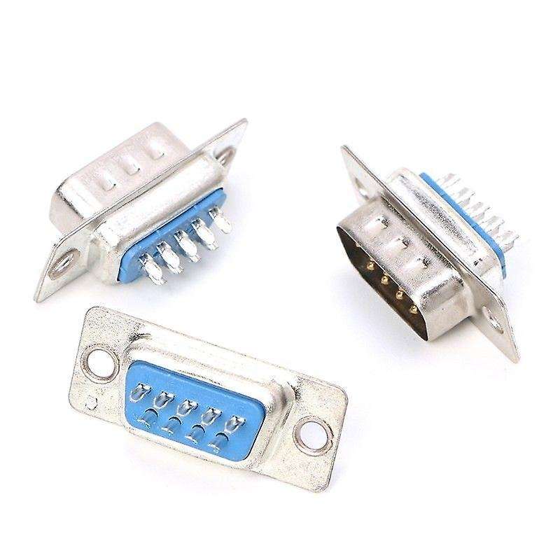 5pairs 10pcs Db9 Male and Female Solder Serial Port Plug Connectors