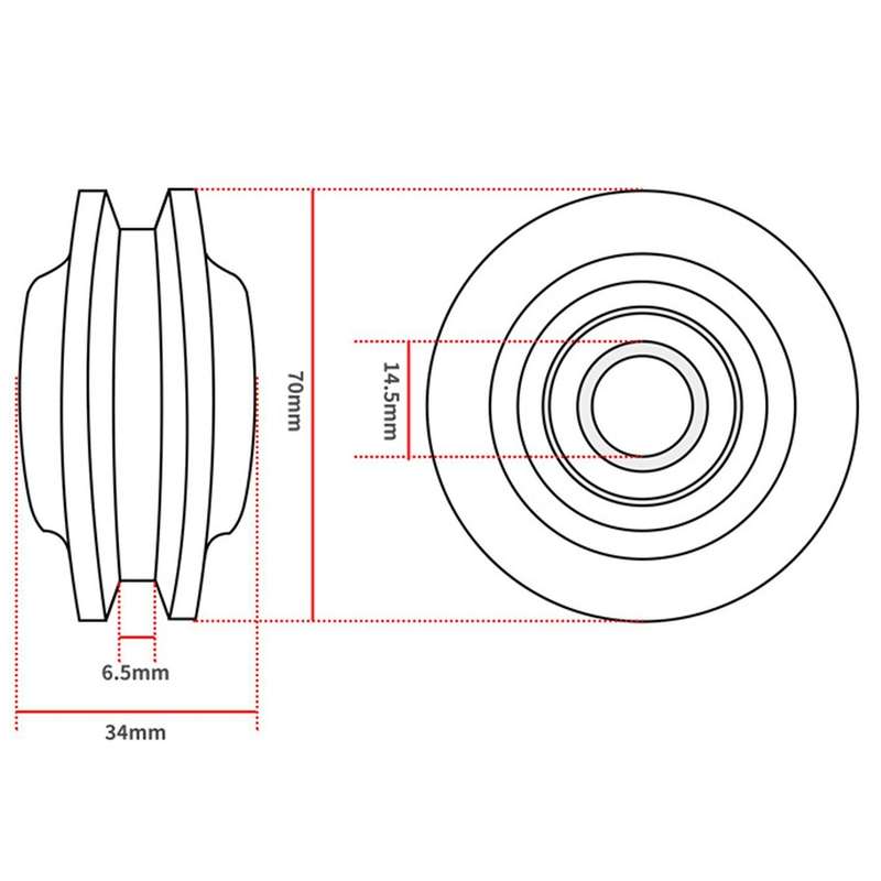 Barn Door Hanging Rail Pulley Shift Door Hardware Rail Track Wheel