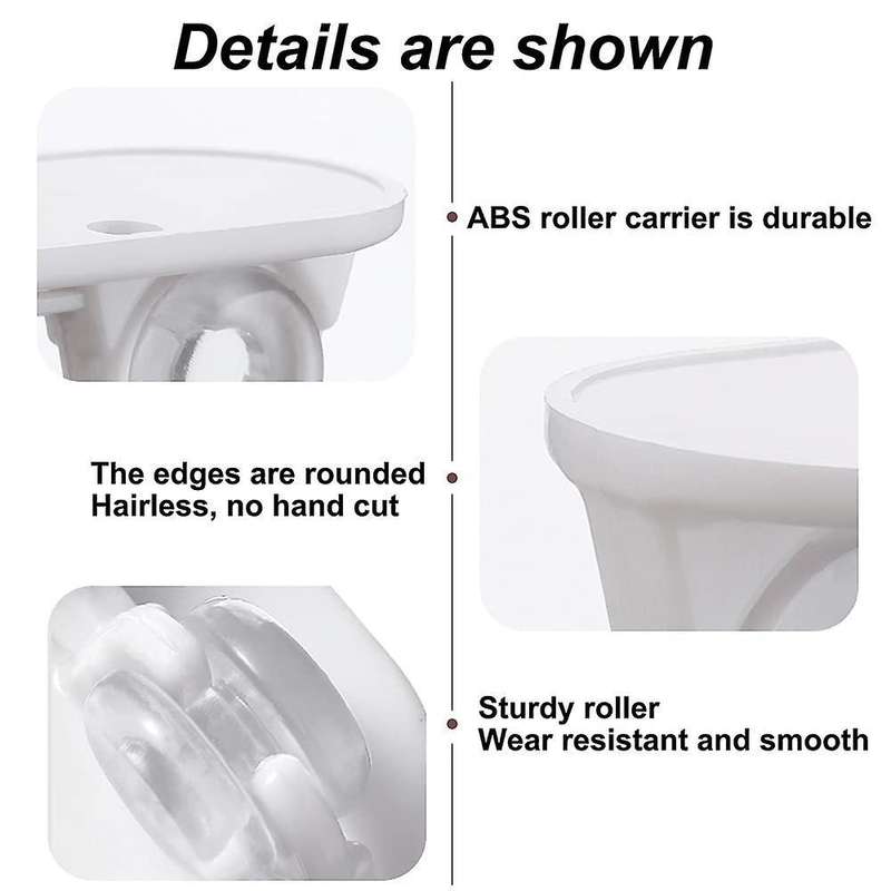 24 Pieces Self Adhesive Wheels Small Caster (white )