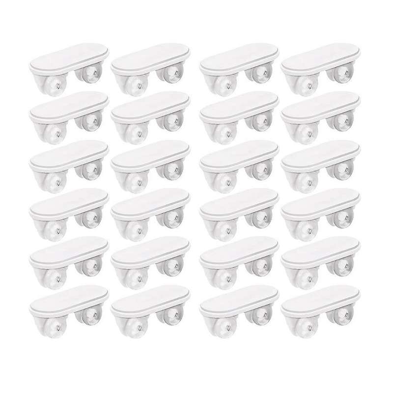 24 Pieces Self Adhesive Wheels Small Caster (white )