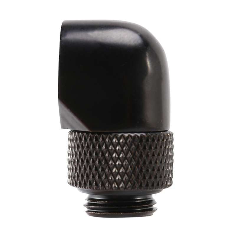 12.9mm G1/4 Thread 90 Degree Rotary Tube Connector Fitting Black