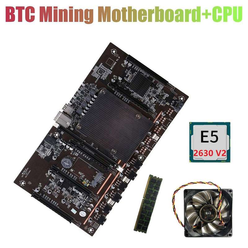 X79 H61 Btc Miner Motherboard 5 Pcie Support 3060 3070 3080 Graphics