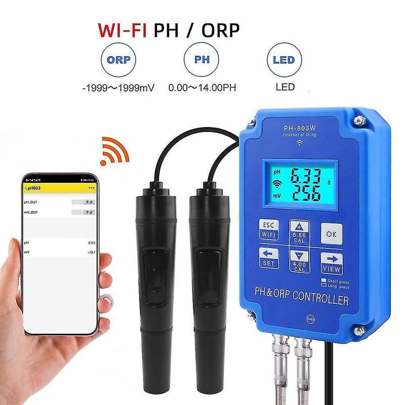 Digital Meter Ph-803w Orp/ph Meter Controller Online Monitor Eu Plug