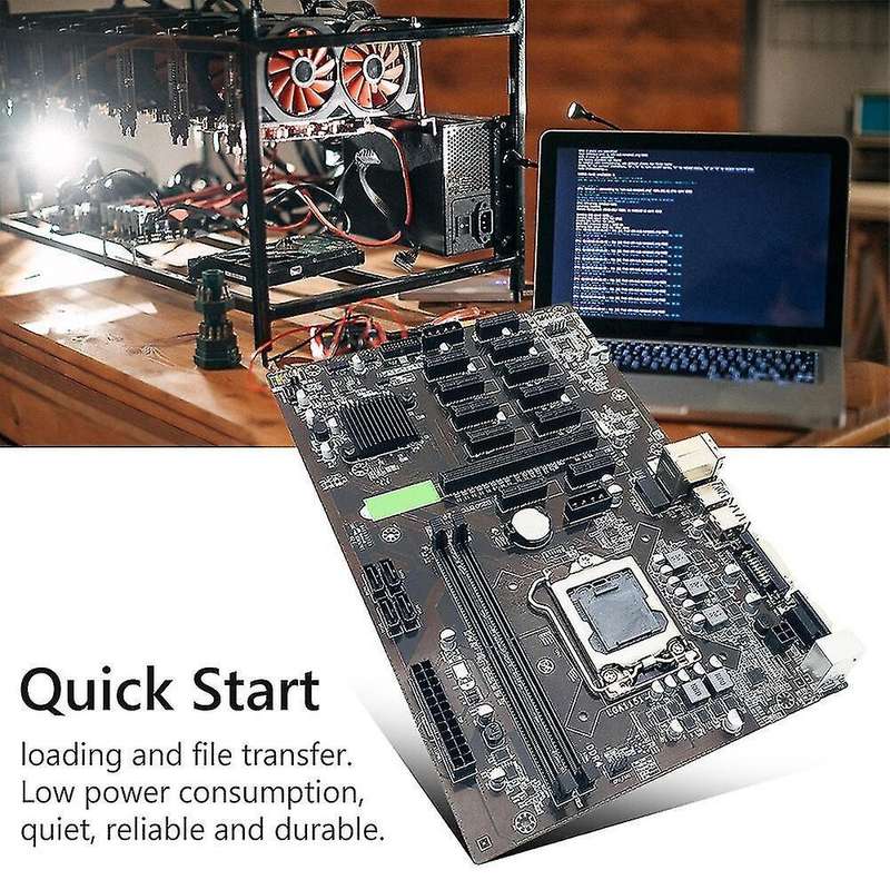 B250 Btc Mining Motherboard Kit 12 Gpu Lga1151 with Ddr4 8gb