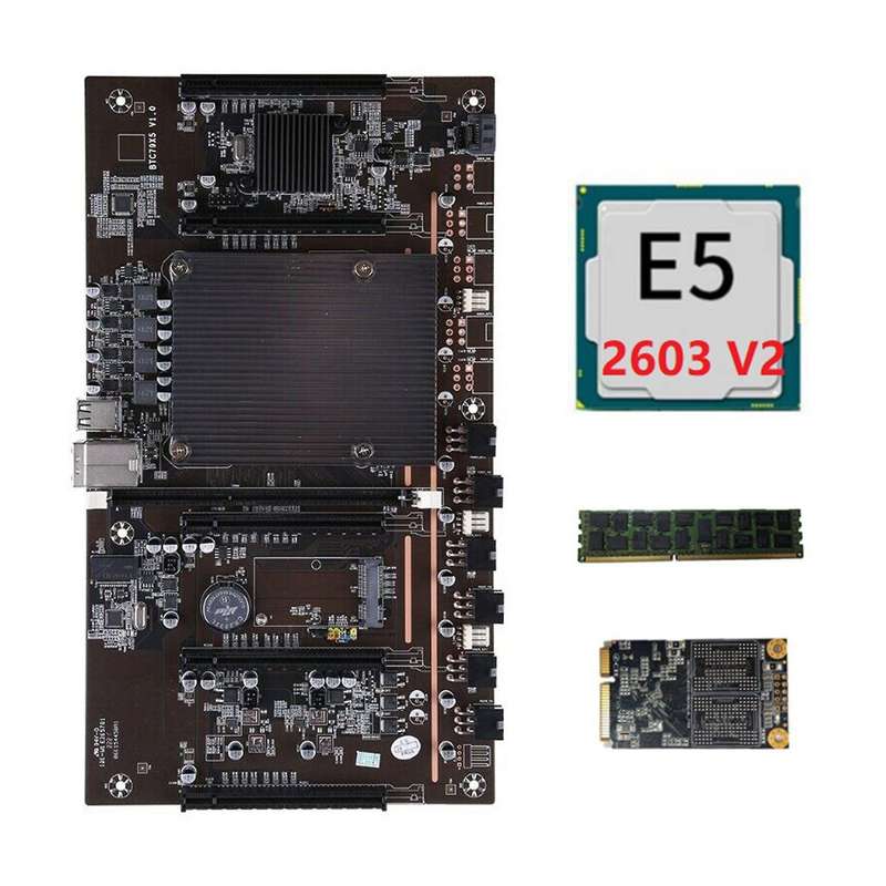 Btc Miner Motherboard X79 H61 5x Pci-e 8x Support 3060 3080 Gpu