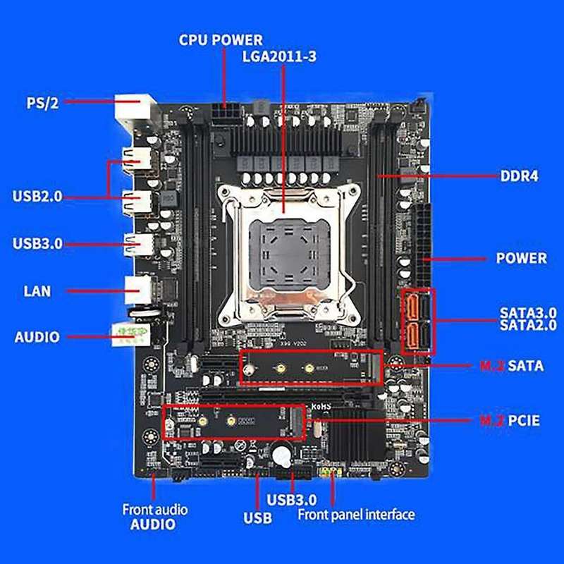 X99 Motherboard Set with E5 2620 Cpu+thermal Grease Lga2011-3 Pin