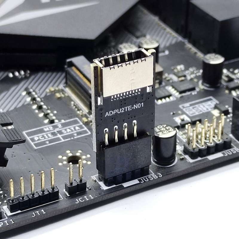 Motherboard Usb2.0 9pin to Type-c A-key Front Connector Converter