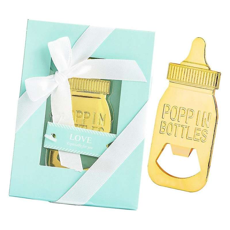 Baby Bottle Shape Opener Gift Souvenir with Box Blue Box