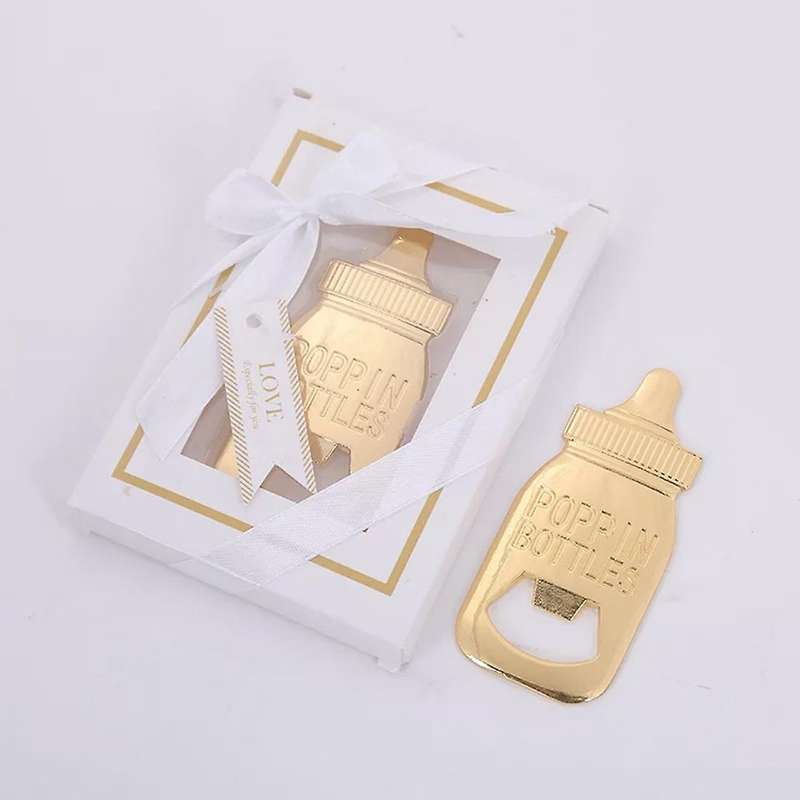 Baby Bottle Shape Opener Gift Souvenir with Box Blue Box