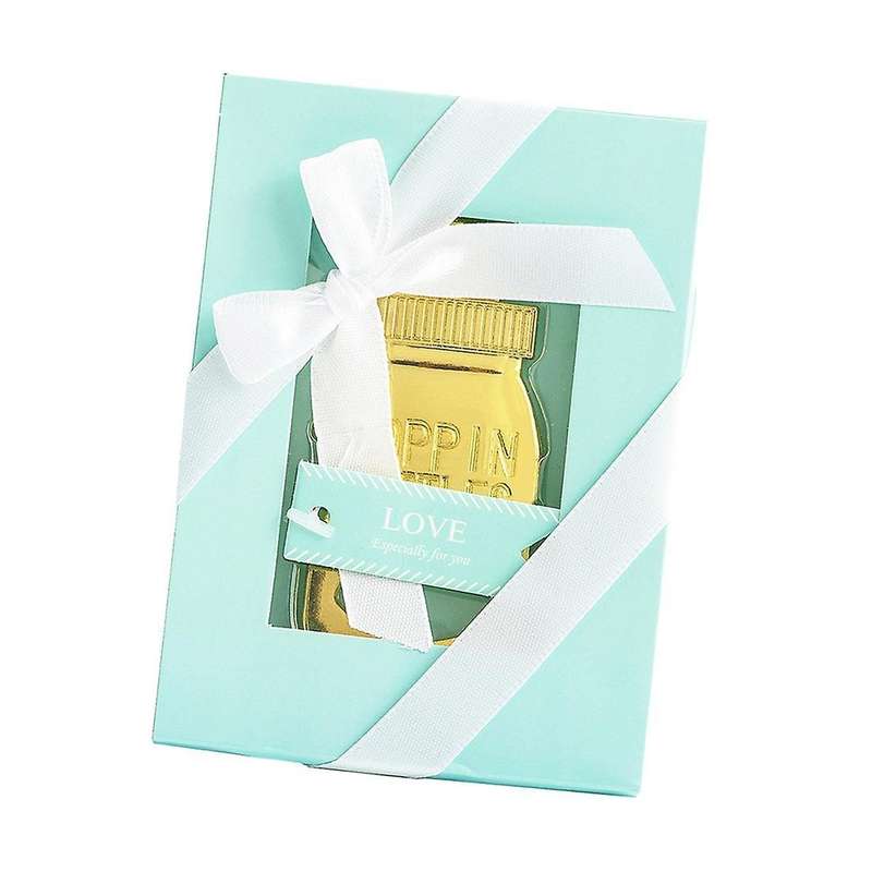 Baby Bottle Shape Opener Gift Souvenir with Box Blue Box