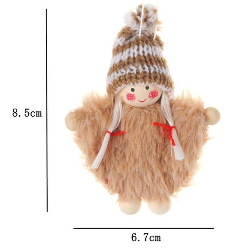 2pcs Christmas Angel Dolls Xmas Tree Decor New Year Gifts for Home B