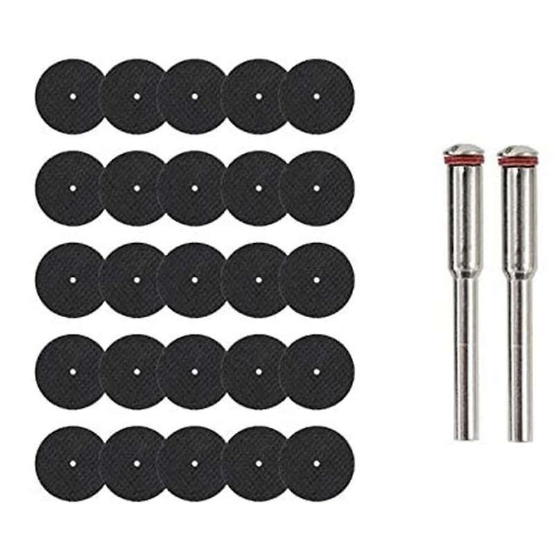 25pcs 32mm Grinding Wheel with Mandrels for Rotary Tools Cutting Disc