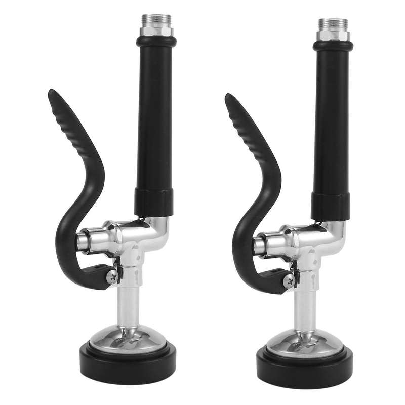 Pre Rinse Sprayer Commercial Kitchen Faucet Parts Chrome (black)