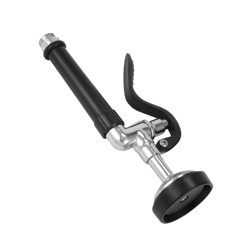 Pre Rinse Sprayer Commercial Kitchen Faucet Parts Chrome (black)