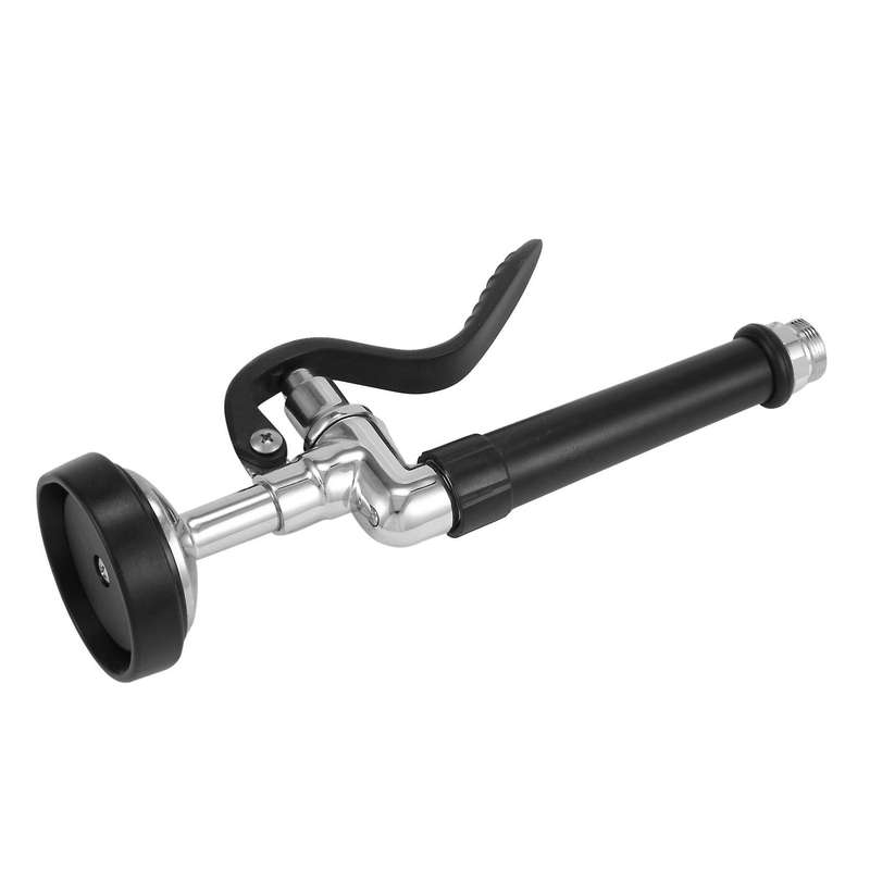 Pre Rinse Sprayer Commercial Kitchen Faucet Parts Chrome (black)