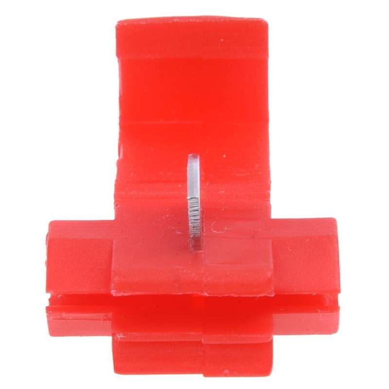 100pcs Quick Splice Connectors Lock Wire Terminals Crimp Electrical Electric - Red
