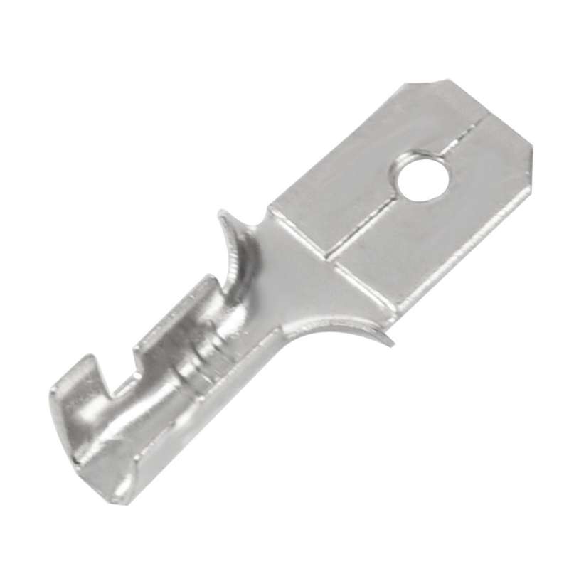 6.3mm Male Electrical Spade Crimp Terminals Wiring Connectors 200 Pcs