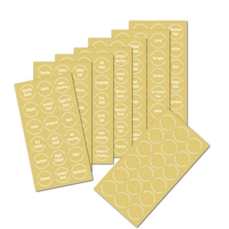 144pcs Kitchen Jars Bottle Container Label Food Label 8 Sheets