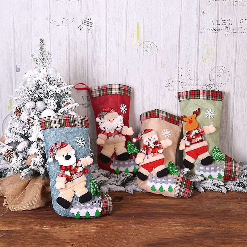 New Year 2022 Gift Bag Christmas Stocking Christmas Decorations B