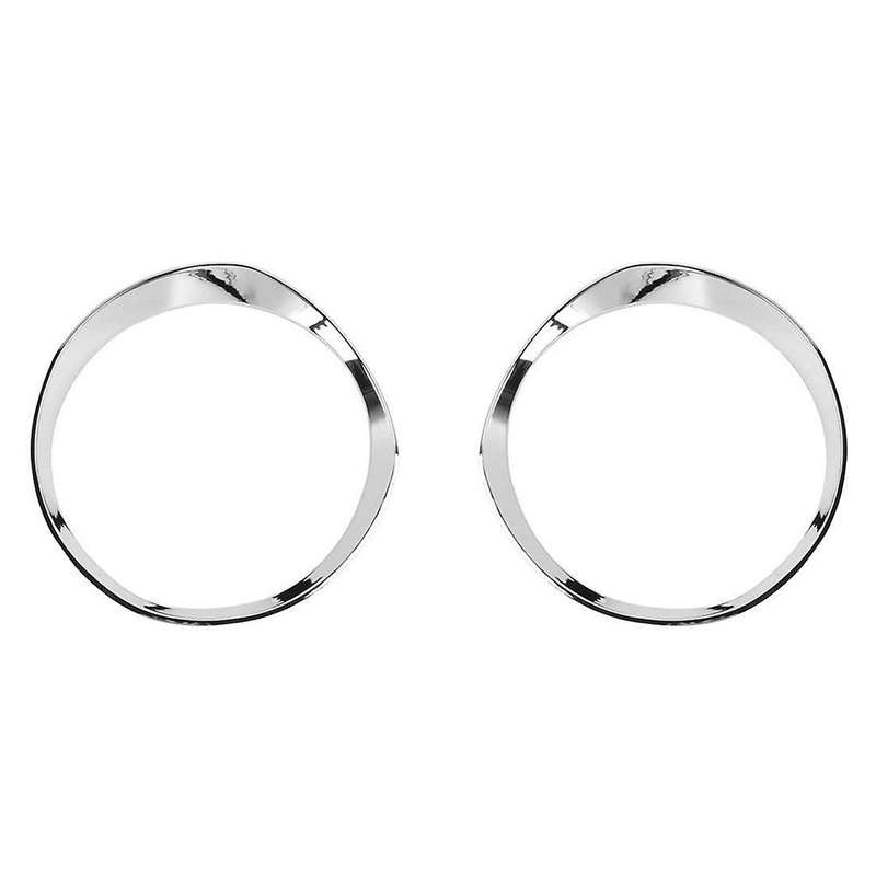 Car Front Light Lamp Cover Headlight Grille Decoration Cover,silver