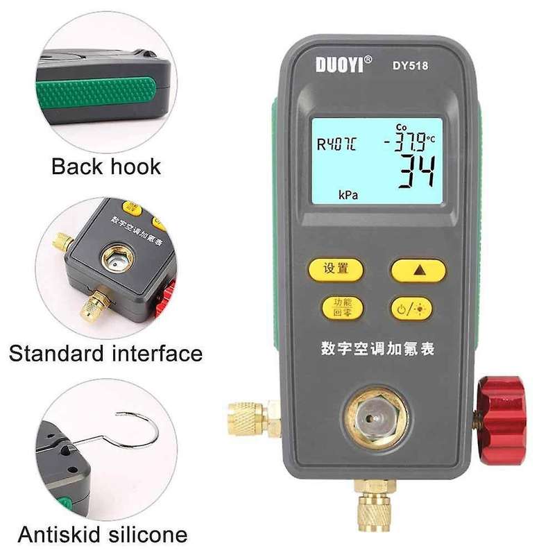 Duoyi Dy518 Digital Refrigeration Pressure Gauge Air Conditioning