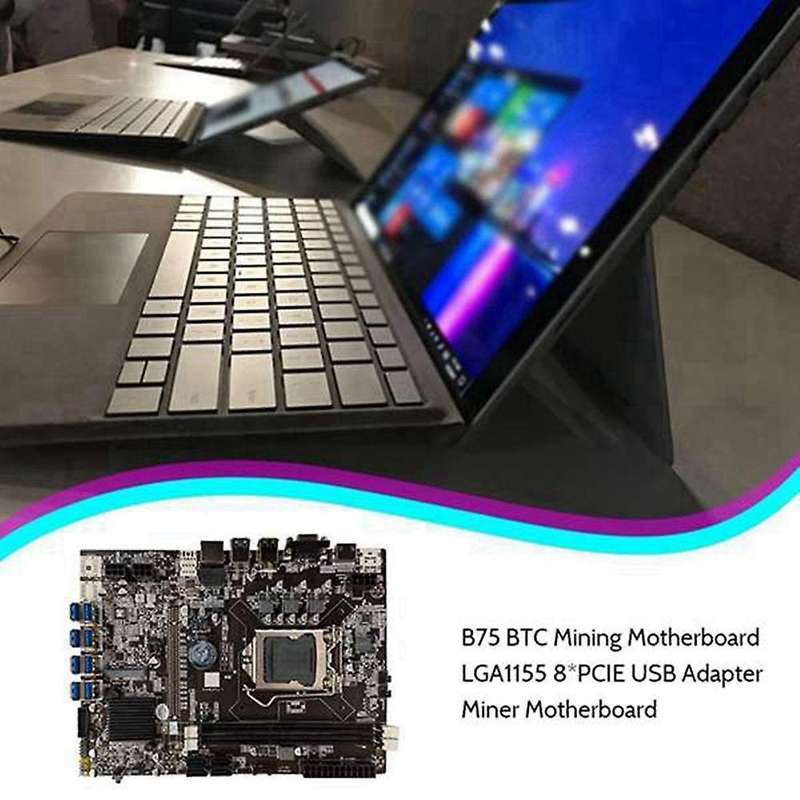 B75 Eth Mining Motherboard+cpu+128g Msata Ssd+2 X 8g Ddr3 1600mhz