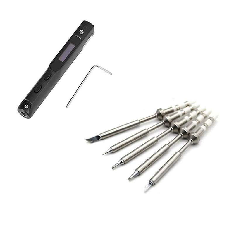 Portable Ts100 Oled Programmable Electric Soldering Iron Station(b)