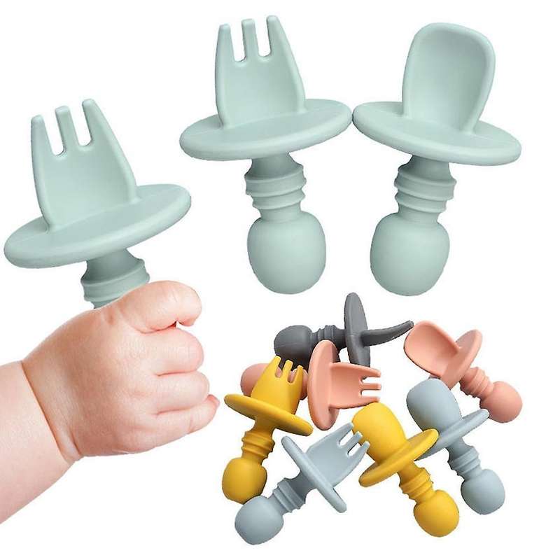 Silicone Baby Utensils Bpa Free Baby Led Weaning Baby Spoon,c