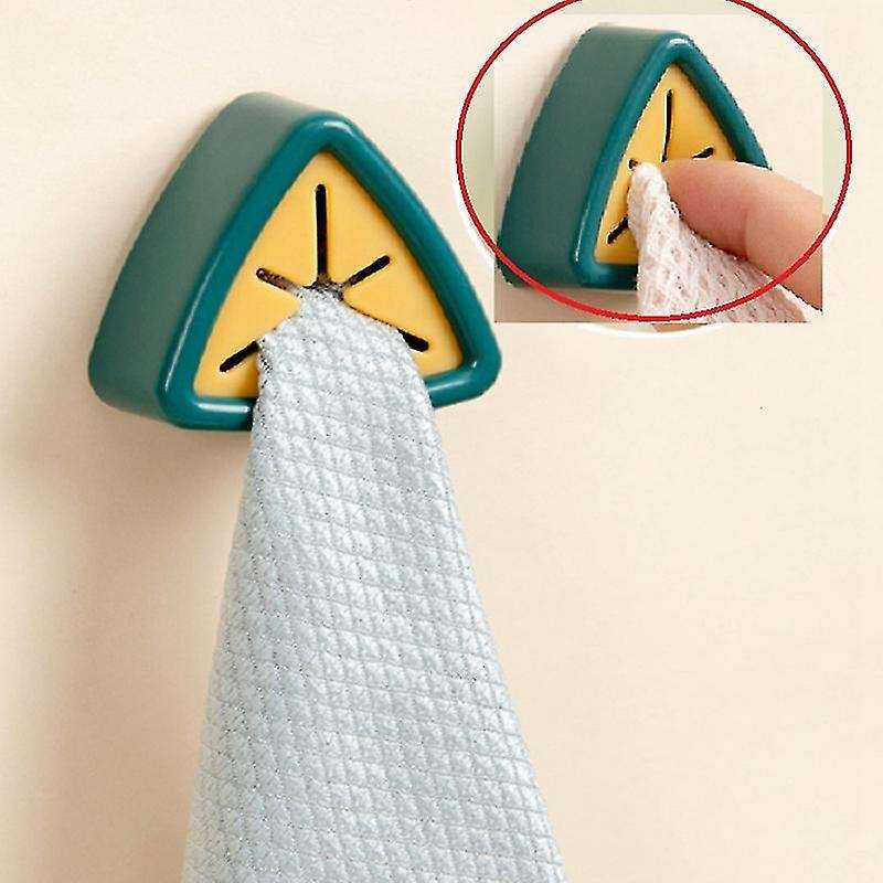 Kitchen Towel Hooks, Self-adhesive Towel Plug, Wall Mount Hook 6 Pack