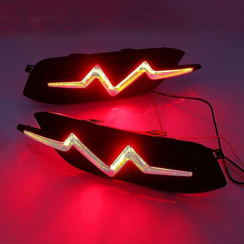 1pair Car Rear Fog Light Led Turn Signal Lights for Honda Civic 10th
