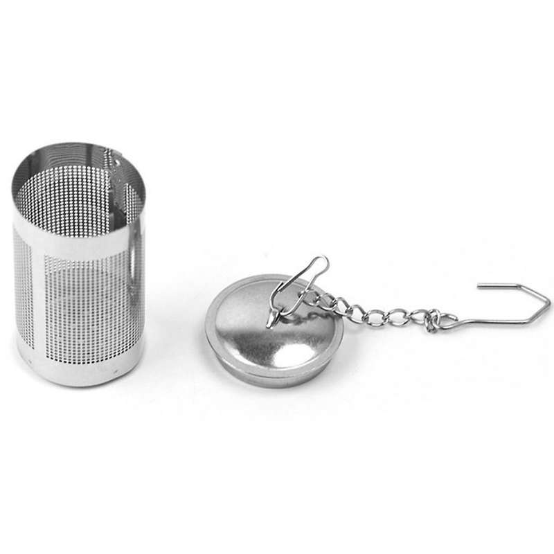 3 Pieces Of Cylindrical Tea Maker with Filter Stainless Steel Tool